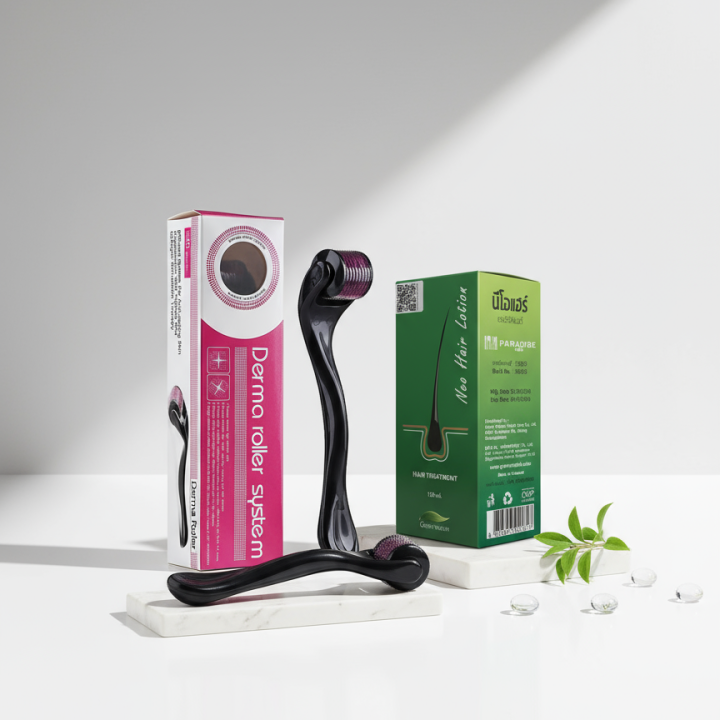 Neo Hair Lotion Paradise + Derma Roller Combo | Complete Hair Regrowth Treatment